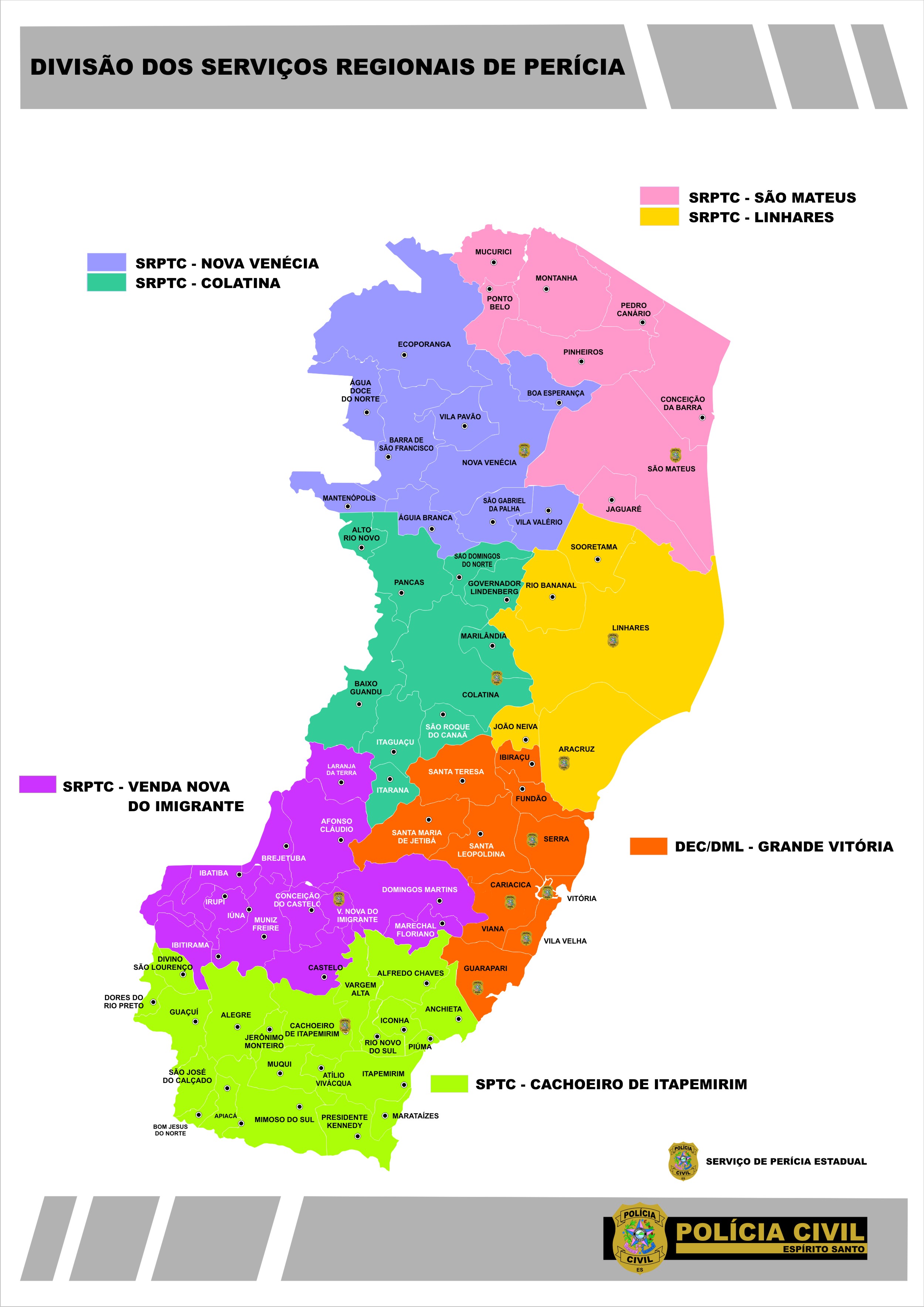 Mapa dos Regionais