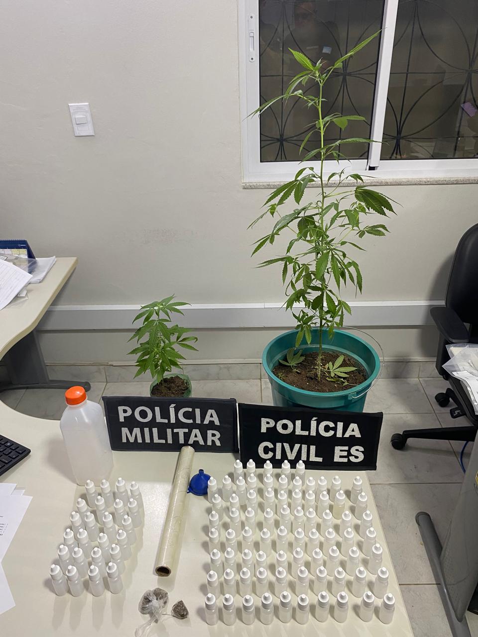 Polícias Civil e Militar prendem homem e apreendem adolescente por tráfico de drogas em Marilândia